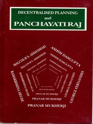 cover image of Decentralised Planning and Panchayati Raj (Proceedings of the D T Lakdawala Memorial Symposium)